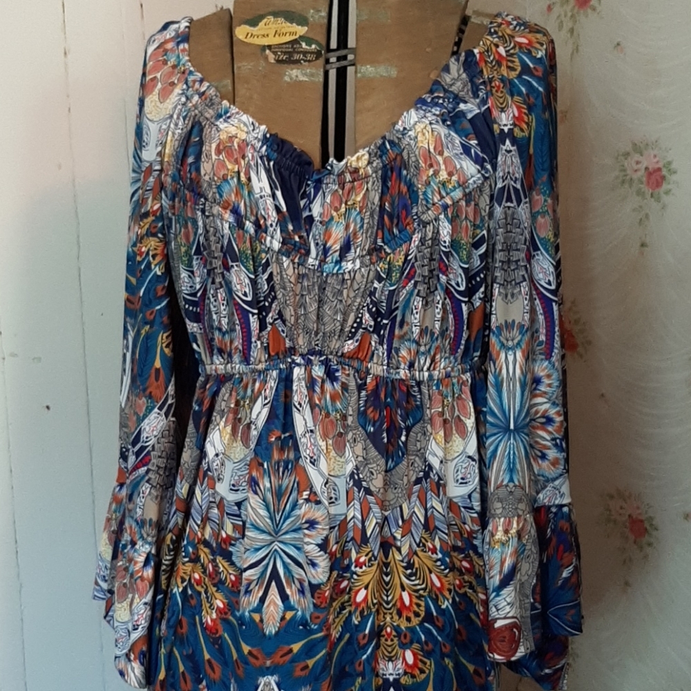 Boston Proper angel wing print dress.
